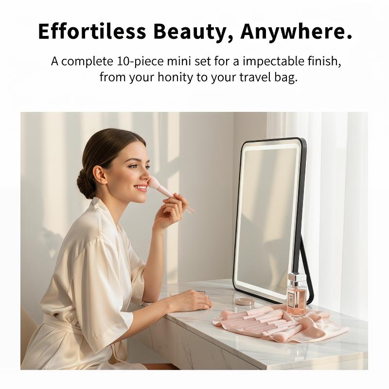 Beauty Makeup Events - 10Pcs Synthetic Makeup Brushes Set Foundation