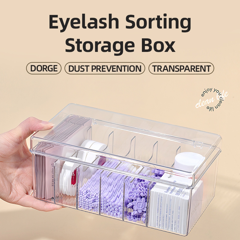 Transparent Eyelash Beauty Org - Beauty Makeup Organizer ulasan dan harga
