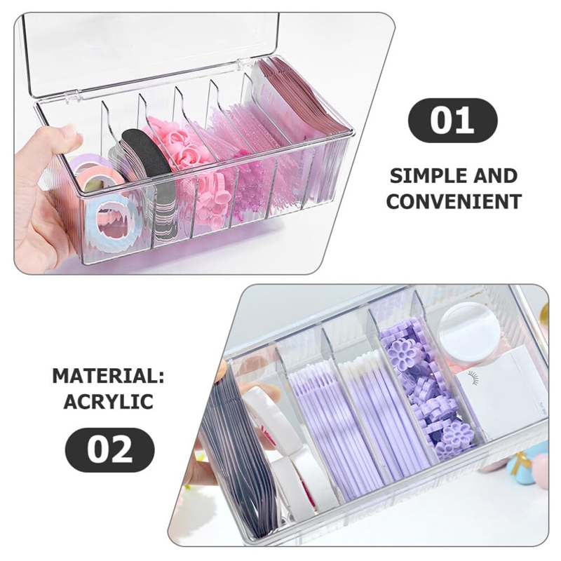 Transparent Eyelash Beauty Org - Beauty Makeup Organizer ulasan dan harga