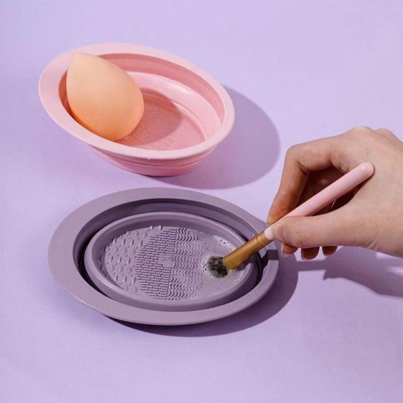 Folding Powder Puff Cleaning B - Beauty Makeup Organizer ulasan dan harga