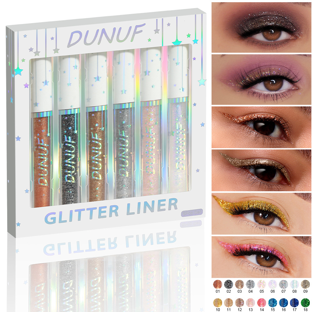 6 Pcs Glitter Eyeliner Set Gol - Beauty Makeup Events ulasan dan harga