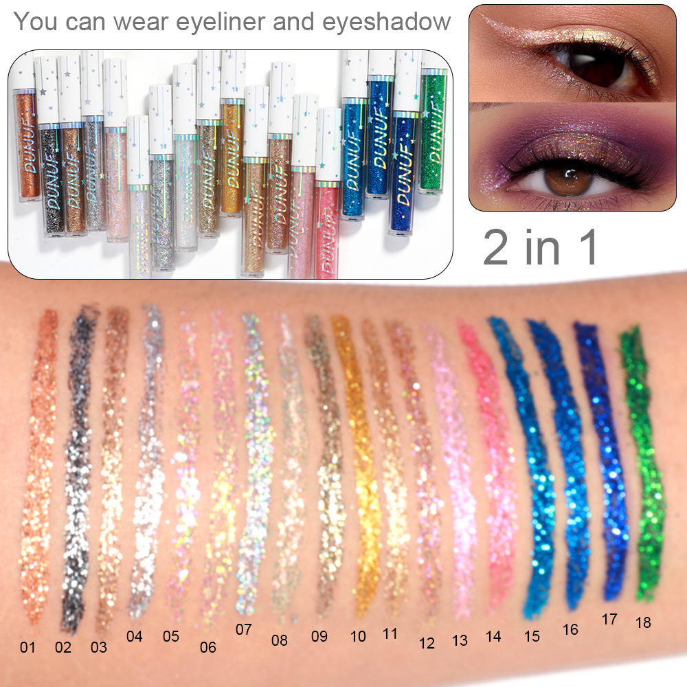 6 Pcs Glitter Eyeliner Set Gol - Beauty Makeup Events ulasan dan harga