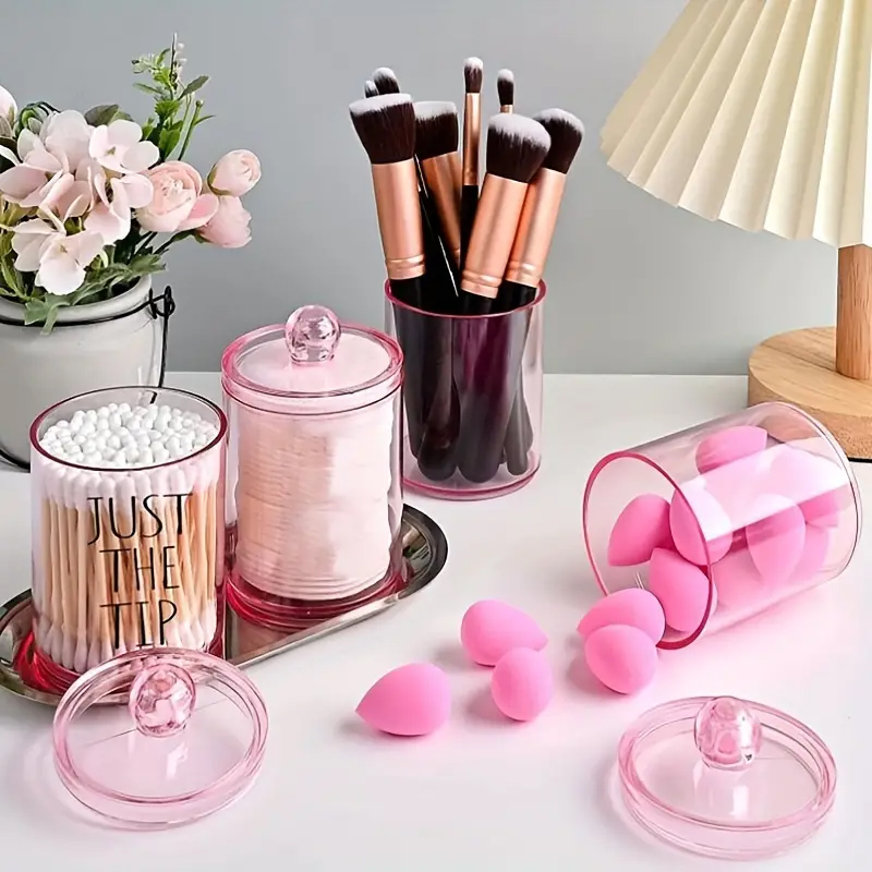 Transparent Cotton Swab Storag - Beauty Makeup Organizer ulasan dan harga