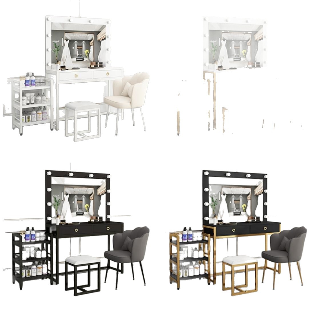 Studio dresser with lamp mirro - Beauty Makeup Training ulasan dan harga
