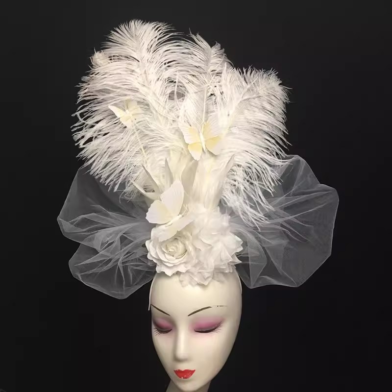 New White Beautiful Feather Fl - Beauty Makeup Events ulasan dan harga