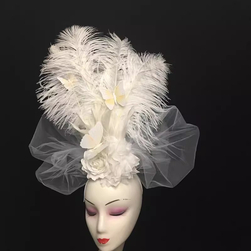 New White Beautiful Feather Fl - Beauty Makeup Events ulasan dan harga