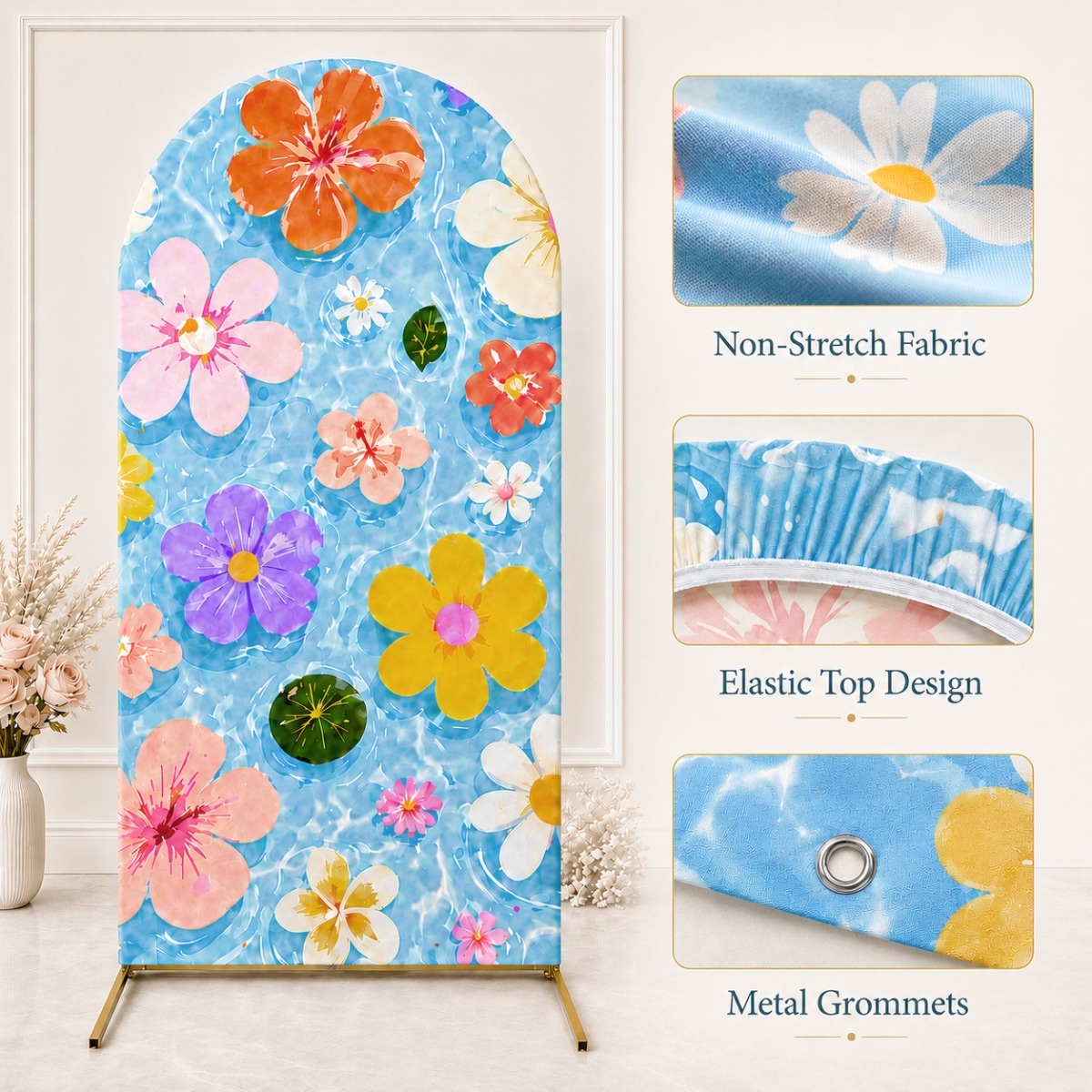 Arch Backdrop Cover Single Sid - Beauty Makeup Events ulasan dan harga