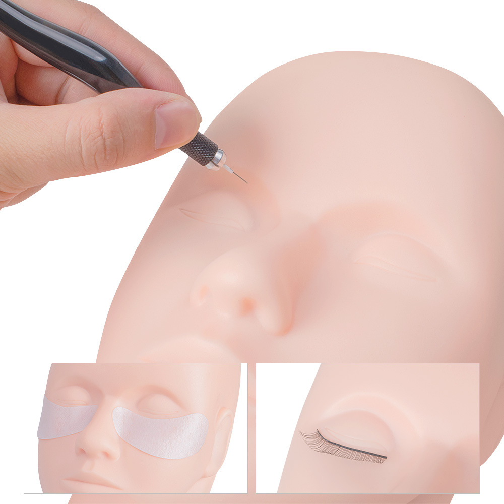 Eyelash Grafting Training Head - Beauty Makeup Training ulasan dan harga