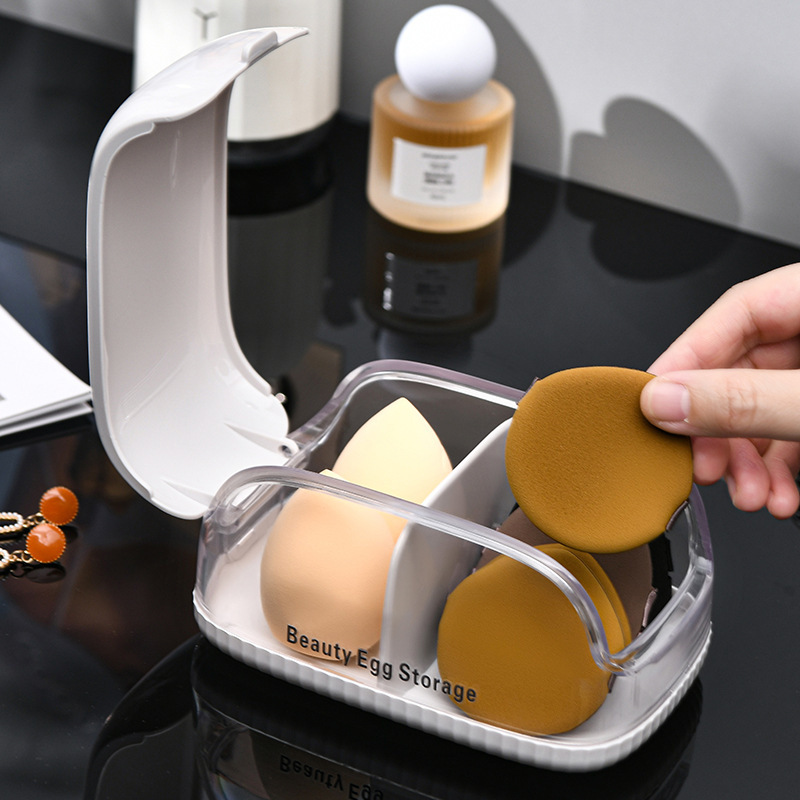 Makeup Sponge Storage Box with - Beauty Makeup Organizer ulasan dan harga