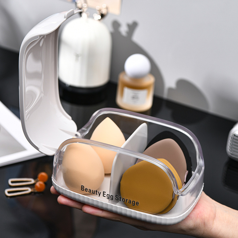 Makeup Sponge Storage Box with - Beauty Makeup Organizer ulasan dan harga