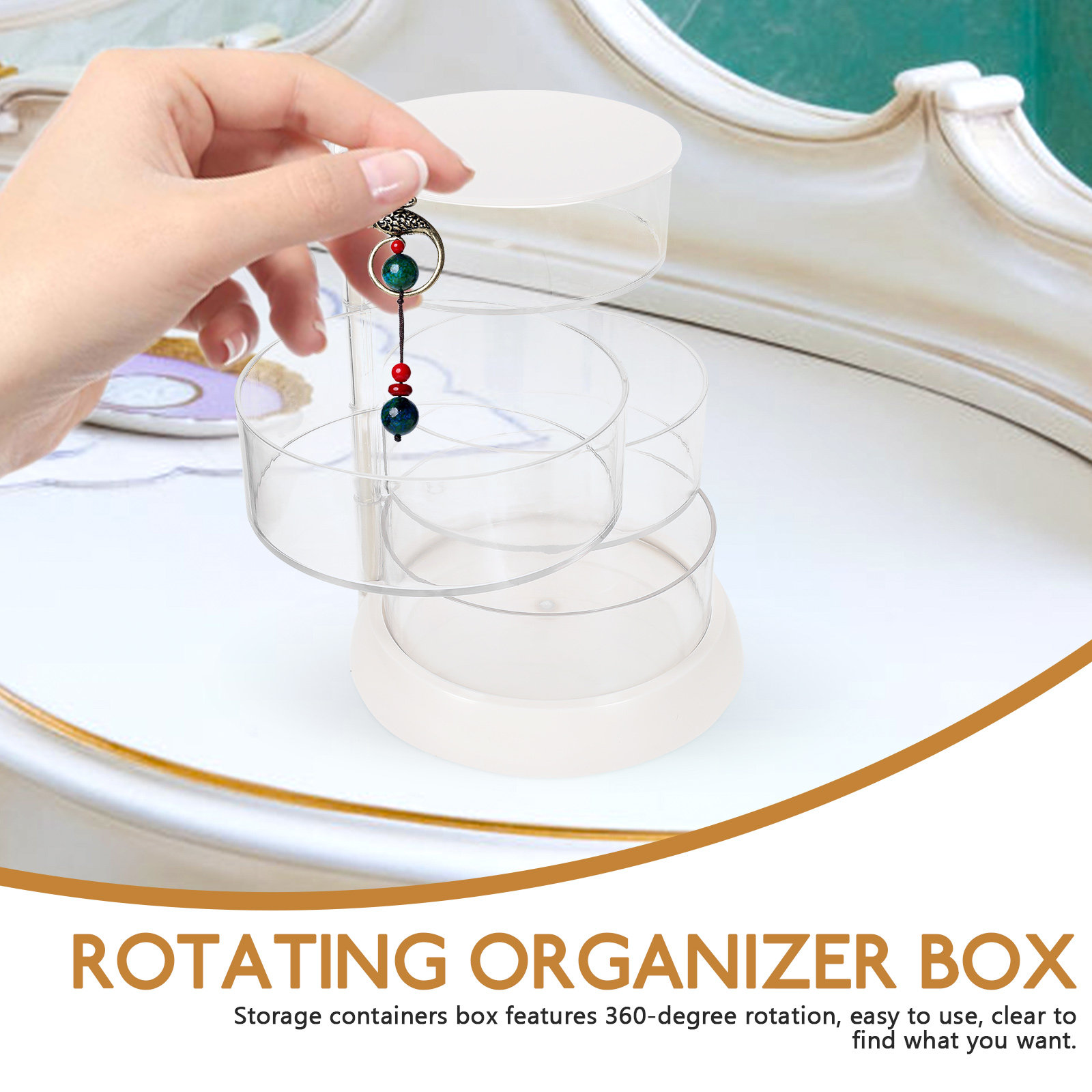 4-Tier Rotating Makeup Organiz - Beauty Makeup Organizer ulasan dan harga