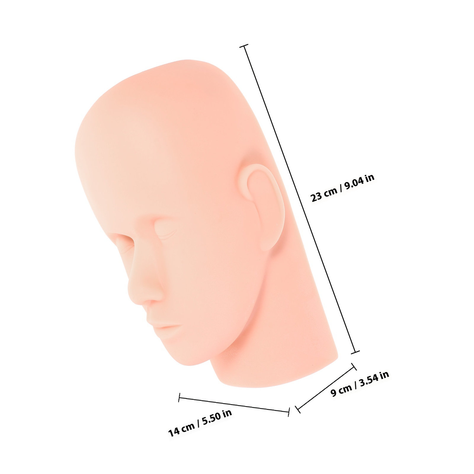 Lash Mannequin Head PVC Realis - Beauty Makeup Training ulasan dan harga